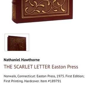 Easton Red and Gold Hardcover with Ornate Design